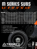 Trinity M Series 10" Subwoofer 2,000 Watts RMS